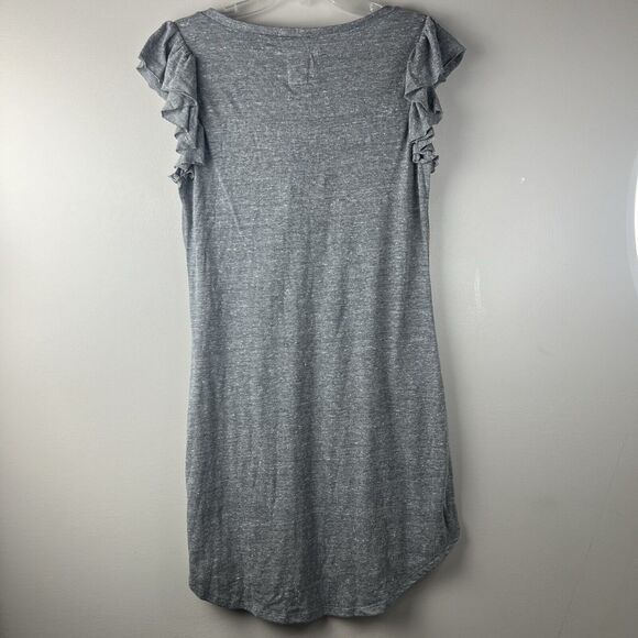 NWT Chaser Flutter Sleeve Gray T-Shirt Dress Size Medium - Picture 7 of 7